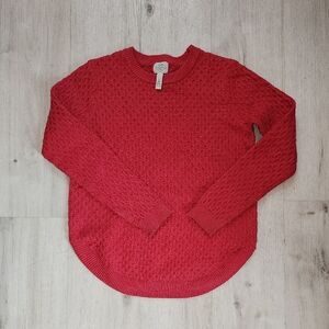 Elegant Red Crew Neck Sweater